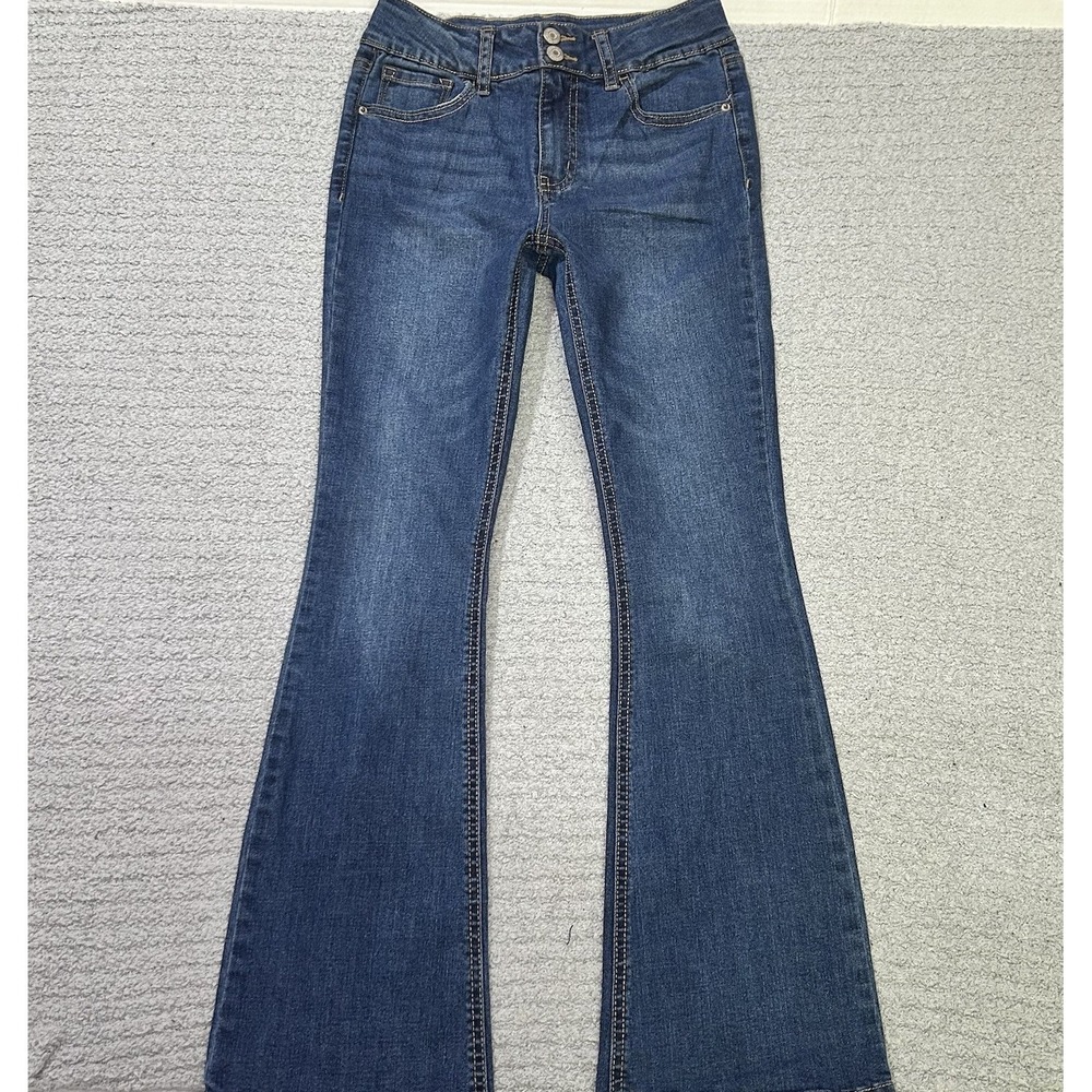 Hippie Girl Y2K Flare Jeans Double Button